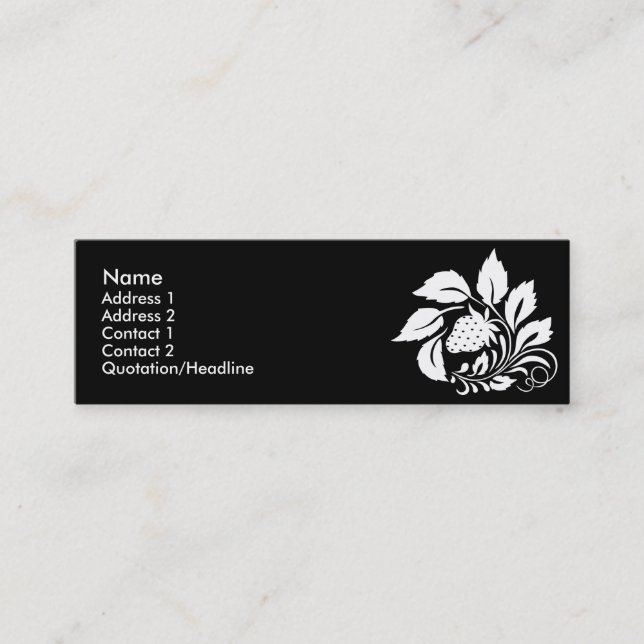 Carte De Visite Mini fraise_blanc (Devant)