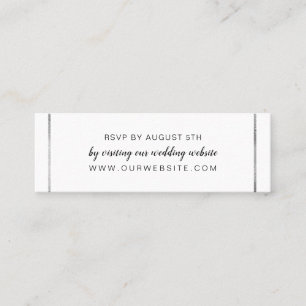 Carte De Visite Mini Frame de mariage argent rsvp mini carte en ligne