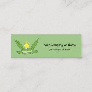 Carte De Visite Mini Frog Prince Funny Dessin vert