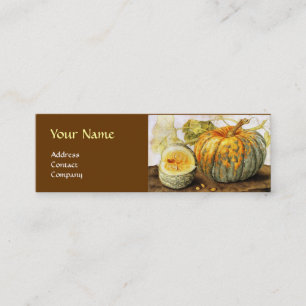 CARTE DE VISITE MINI FRUITS DE SAISON / MONOGRAM CITROUILLE