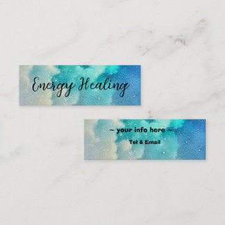 Carte De Visite Mini Galaxie couleurs mixtes bleu vert ciel nuageux