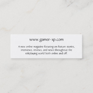 CARTE DE VISITE MINI GAMER-XP