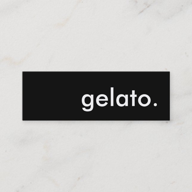 Carte De Visite Mini gelato. (Devant)