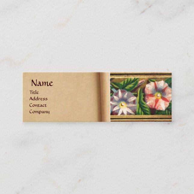 CARTE DE VISITE MINI GLOIRE DU MATIN ET BERRIES ROUGES (Devant)