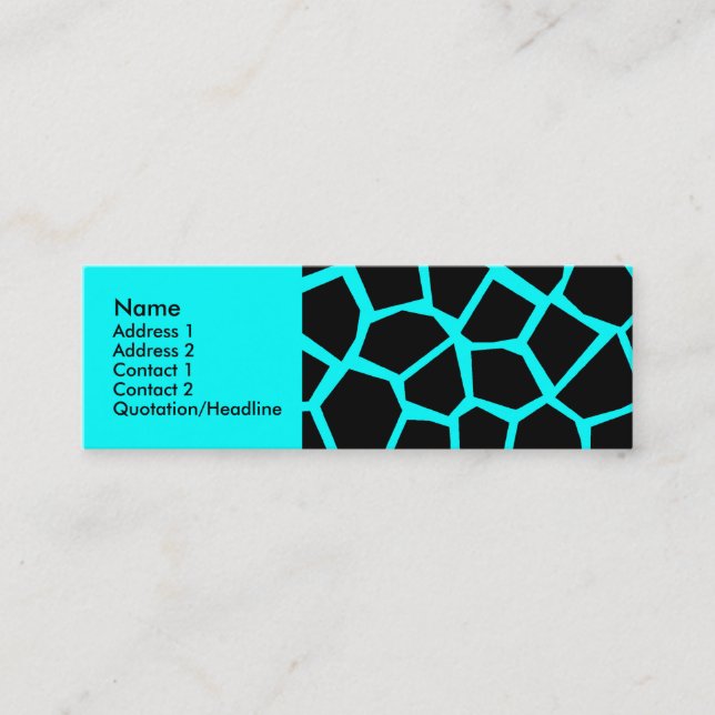 Carte De Visite Mini Go Giraffe - Cyan (Devant)