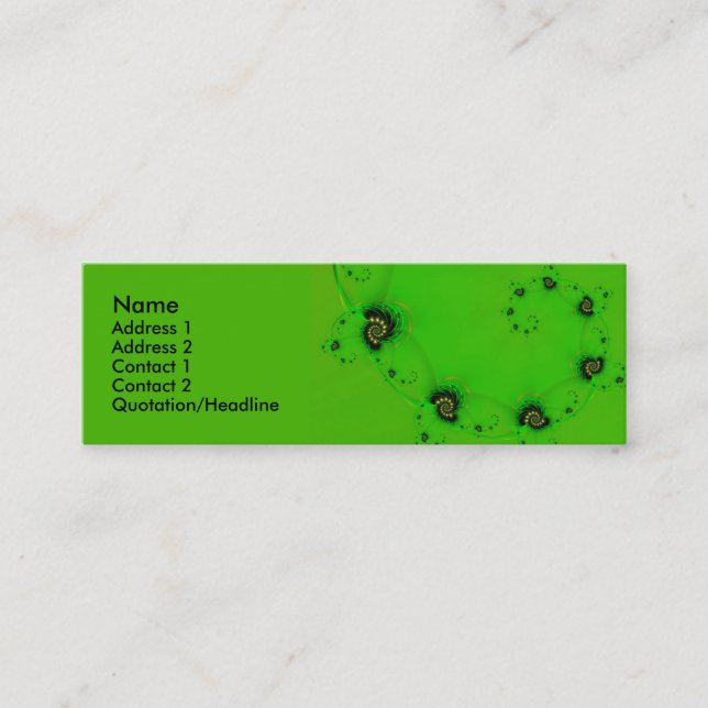 Carte De Visite Mini Gold Black Green (Devant)