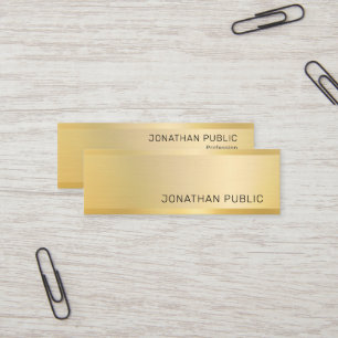 Carte De Visite Mini Gold Look moderne Élégant minimaliste Modèle