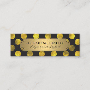 Carte De Visite Mini Golden Polka Motif