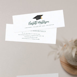 Carte De Visite Mini Graduation 2025 Script Grad Name Appel