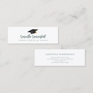 Carte De Visite Mini Graduation Cap Script Graduation Nom du diplômé Ap