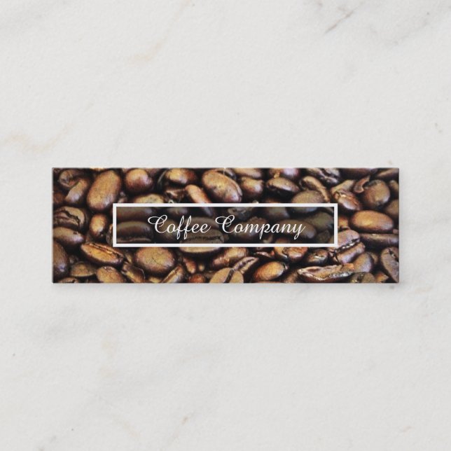 Carte De Visite Mini grains de café (Devant)