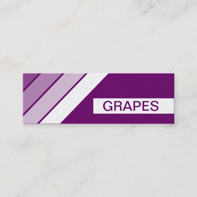 Carte De Visite Mini GRAPES rétro (Devant)