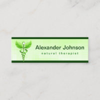 Green Caduceus Alternative Medicine Light Skinny