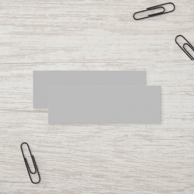 Carte de visite Mini Gris Argent (Devant/Arrière en situation)