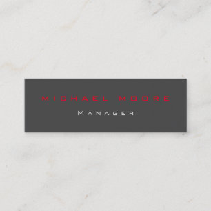 Carte De Visite Mini Gris rouge extraordinaire spectaculaire
