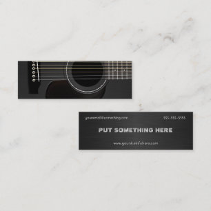 Carte De Visite Mini Guitare acoustique Noir