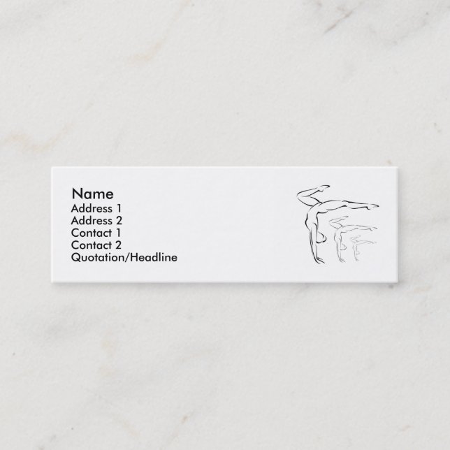 Carte De Visite Mini Gymnastique (Devant)