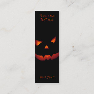 Carte De Visite Mini Halloween Citrouille 001 - Signet