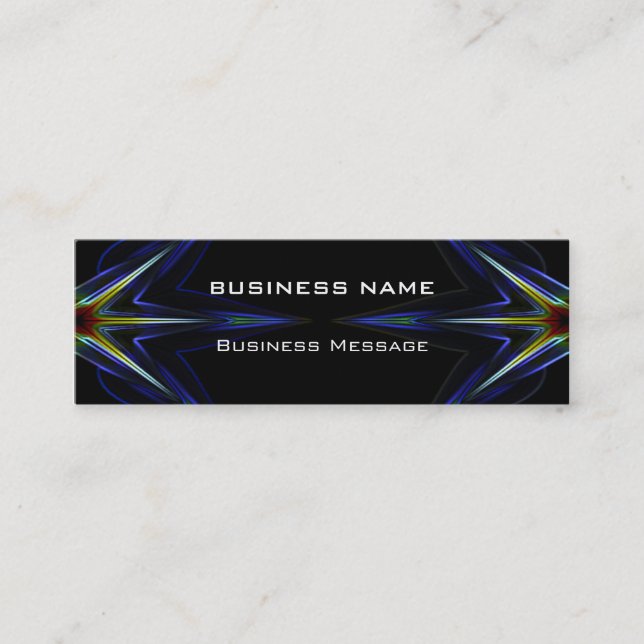 Carte De Visite Mini Hi Tech Neon Futuristic (Devant)