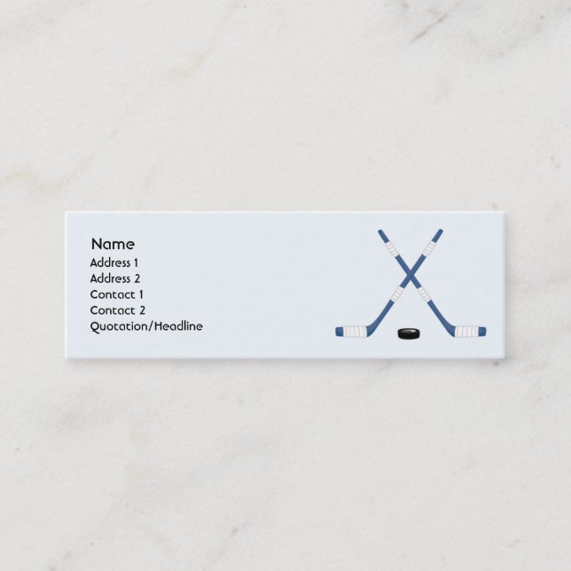 Carte De Visite Mini Hockey - maigre (Devant)