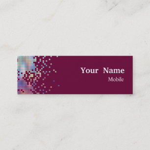 Carte De Visite Mini Hologramme élégant de paillettes