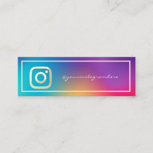 Carte De Visite Mini Holographie branchée Instagram Instagram