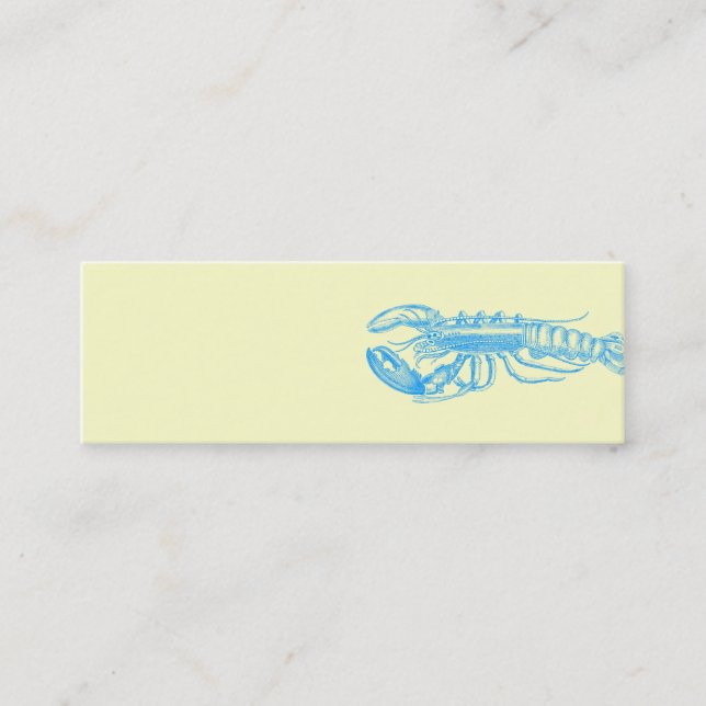 Carte De Visite Mini Homard série bleu clair (Devant)