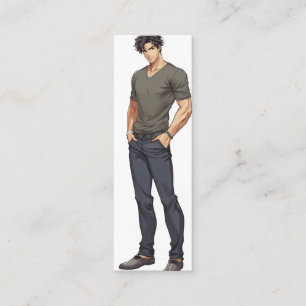 Carte De Visite Mini Homme Anime Beau Zaddy