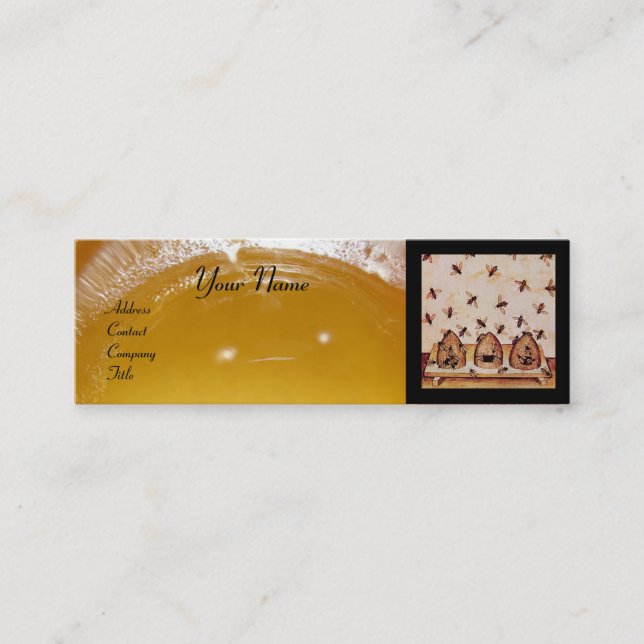 CARTE DE VISITE MINI HONEY BEE, MAINTIEN DE L'OEUVRE, APIARISTE DE L'OE (Devant)