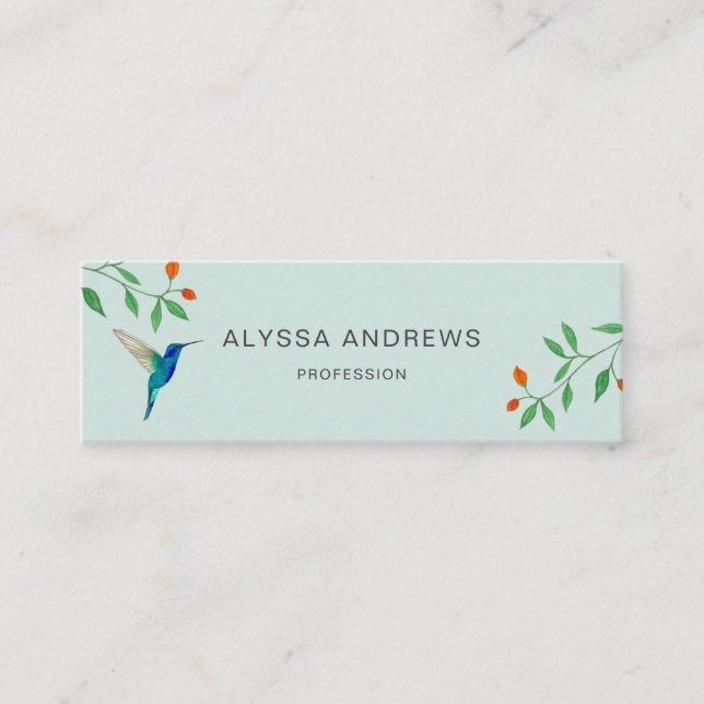Carte De Visite Mini Hummingbird  Business Card (Devant)