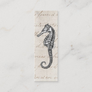 Carte De Visite Mini Illustration hawaïenne d'hippocampe de 1800s