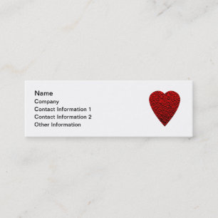Carte De Visite Mini Image rouge lumineuse de coeur