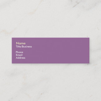 Carte De Visite Mini Impact pourpre/jaune