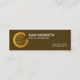 Carte De Visite Mini Importations-exportations globales rondes de