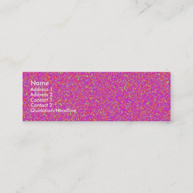 Carte De Visite Mini Impression rose (Devant)