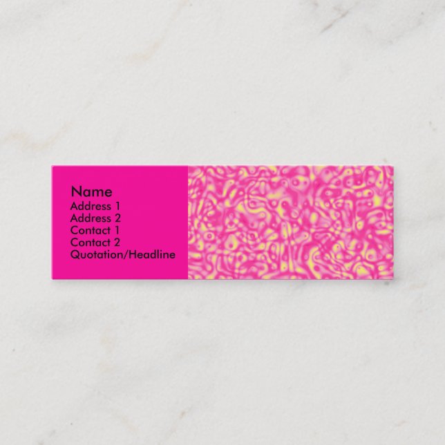 Carte De Visite Mini Impressionnisme rose (Devant)