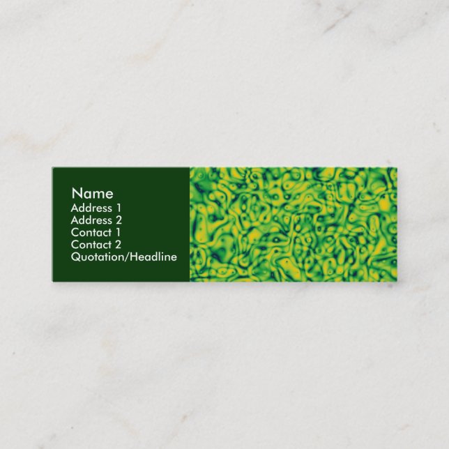 Carte De Visite Mini Impressionnisme vert (Devant)