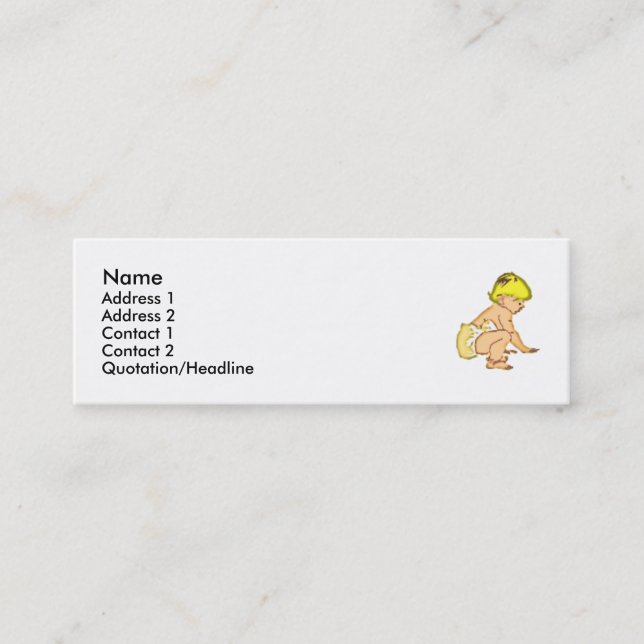 Carte De Visite Mini Industrie d'enfant/bébé (Devant)