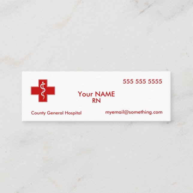 Carte De Visite Mini Infirmière (Devant)
