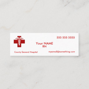 Carte De Visite Mini Infirmière Caduceus