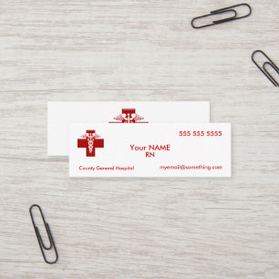 Carte De Visite Mini Infirmière Caduceus