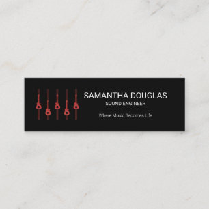 Carte De Visite Mini Ingénieur sonore du panneau d'égaliseur Gold Gui