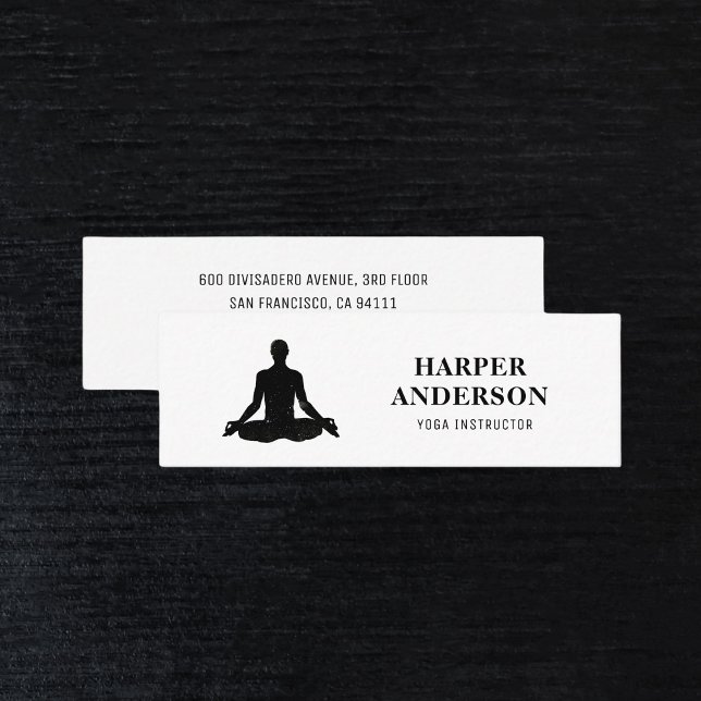 Carte De Visite Mini Inspiration minimale Yoga Instructeur Professionne (Créateur téléchargé)