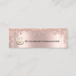 Carte De Visite Mini Instagra Social Media Logo Événement RSVP Blush Sp