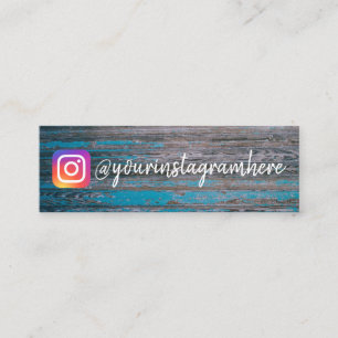 Carte De Visite Mini Instagram en bois russe sur les médias sociaux