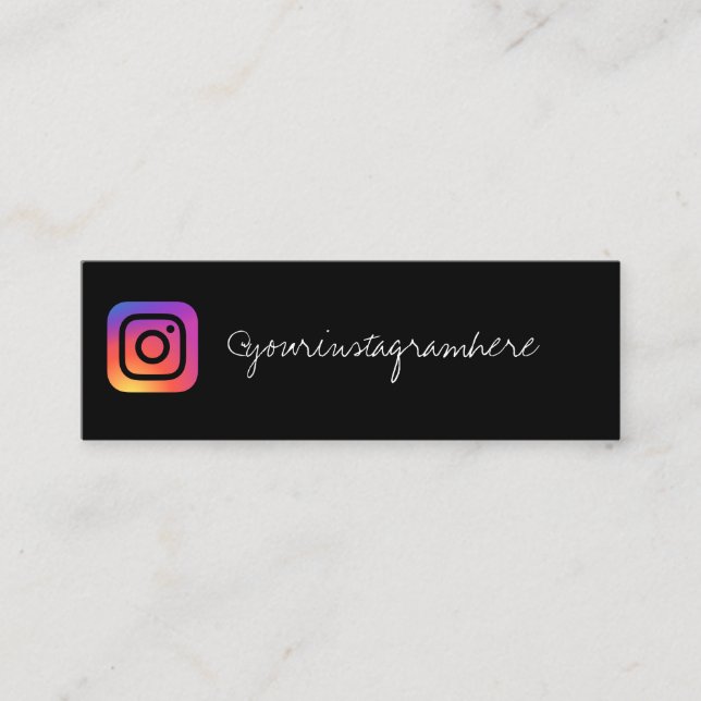 Carte De Visite Mini instagram noir (Devant)