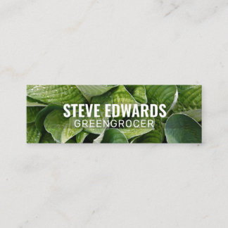 Carte De Visite Mini Instagram personnalisé "Feuilles verdoyants"
