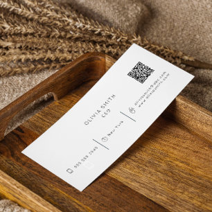 Carte De Visite Mini Instagram Suivez-Nous Qr Code Moderne Minimaliste