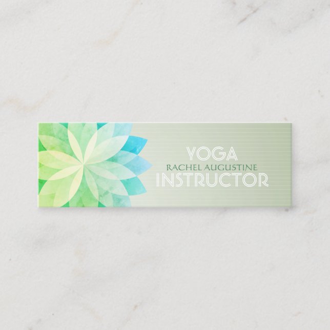 Carte De Visite Mini Instructeur de méditation YOGA Studio Mandala colo (Devant)