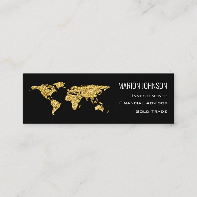 Carte De Visite Mini Investissements Conseiller financier Analyste Cart (Devant)